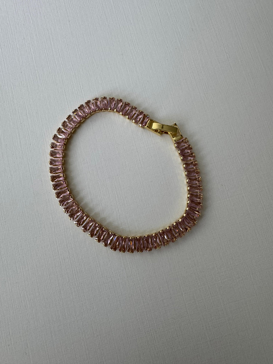 Pulsera Tenis rosa