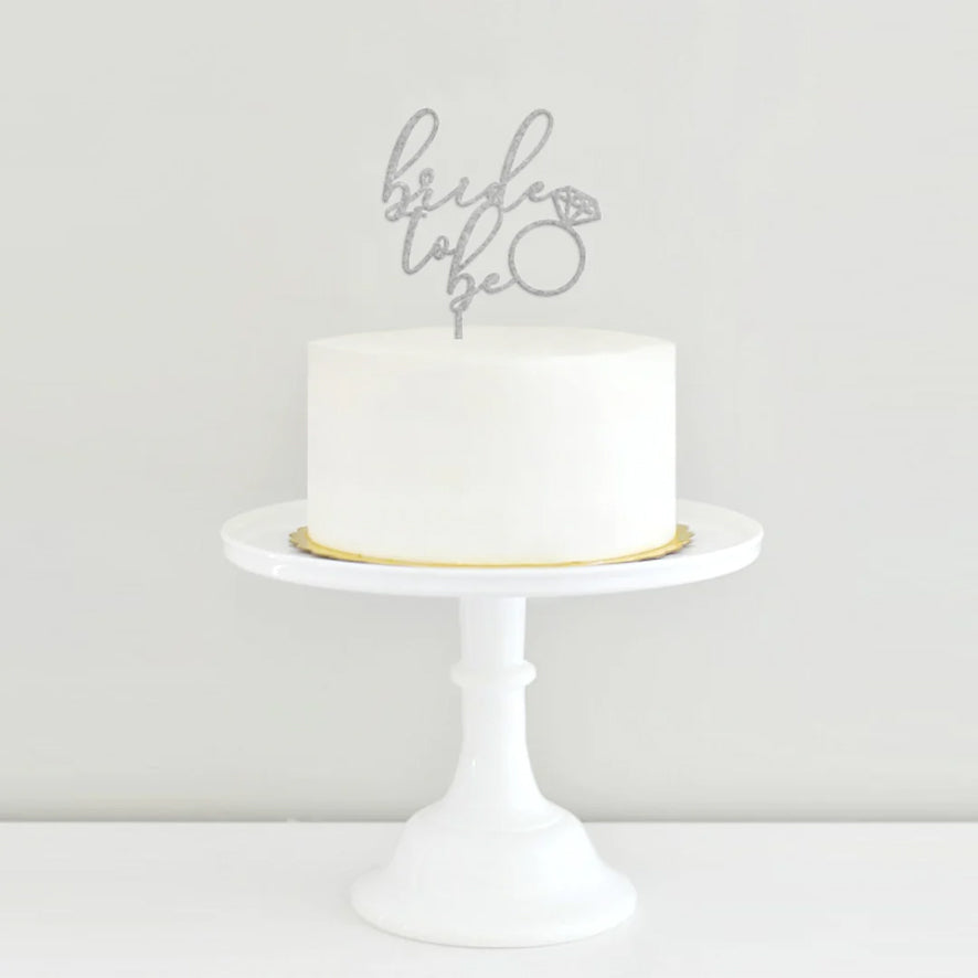 Cake Topper Bride to be Plateado