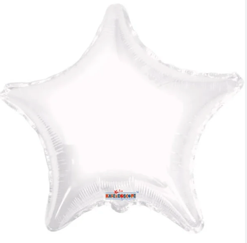 Globo Estrella Blanco/Gris 22”