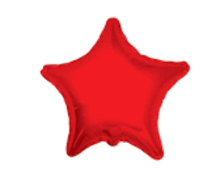 Globo Estrella Metálica Rojo  22”