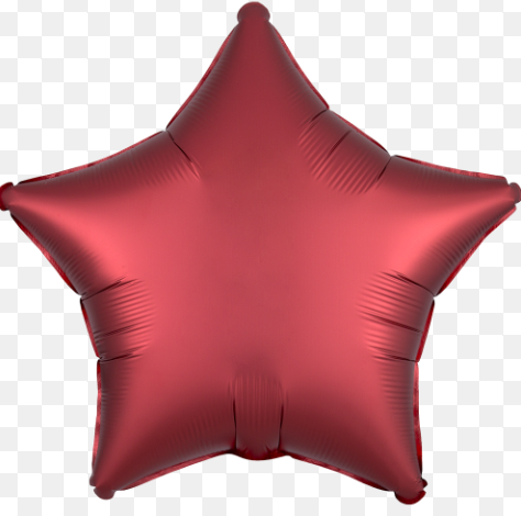 Globo Estrella Rojo Quemado 22”