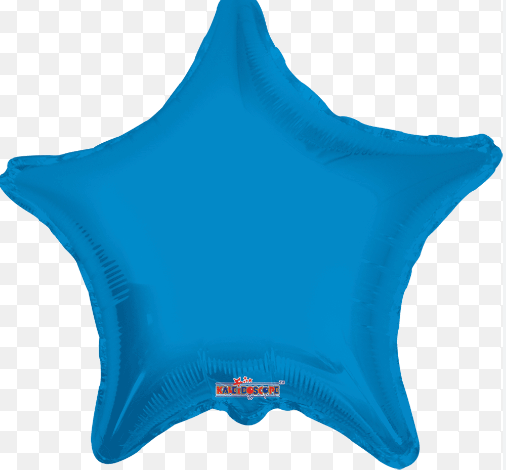 Globo Estrella Azul Electrico 22”