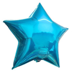 Globo Estrella Azul Metálico 22”