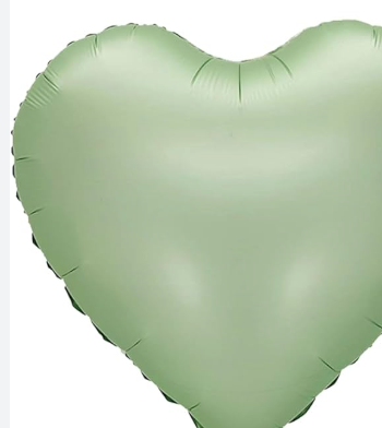 Globo Corazón Verde Macaron 18"