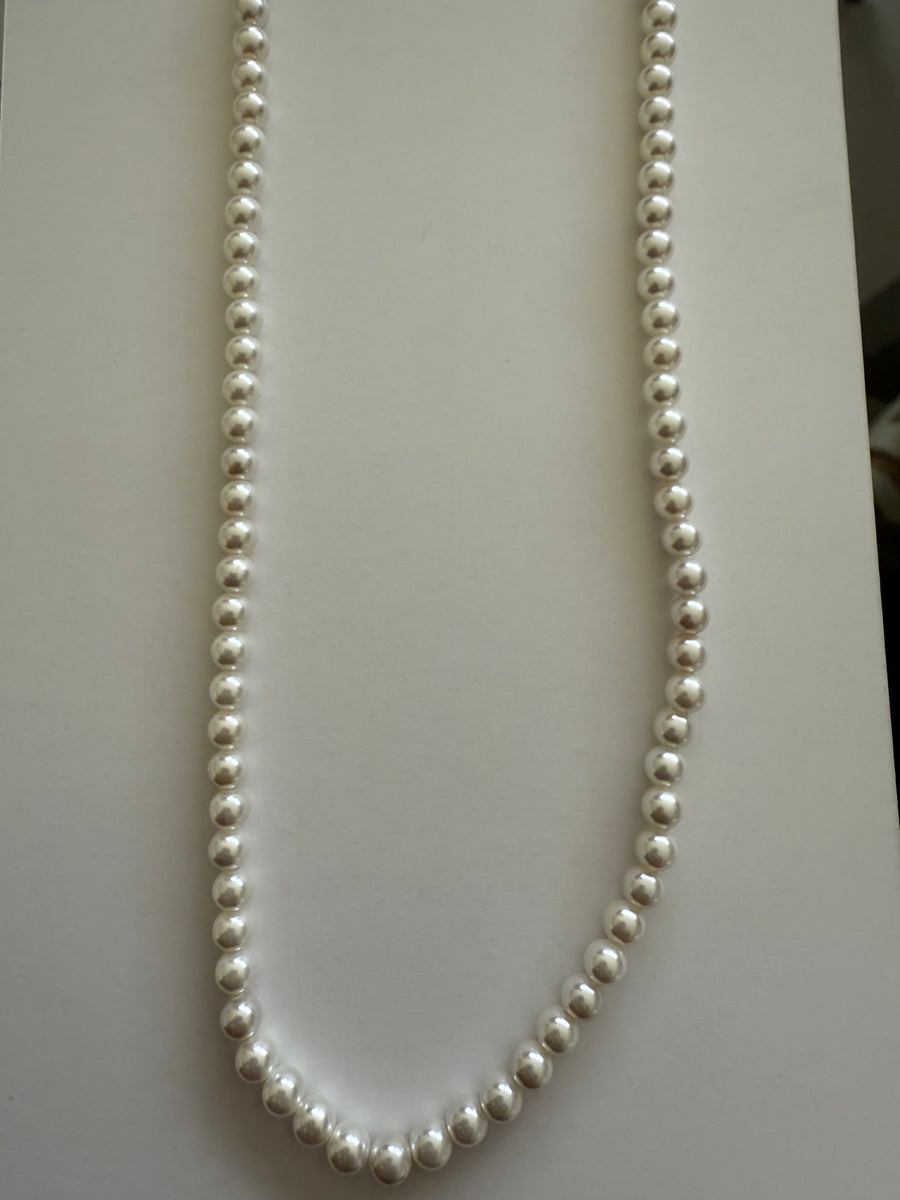 Collar liso perlas
