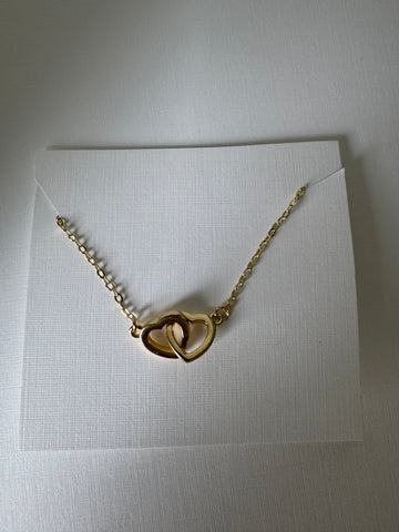 Collar corazones doble