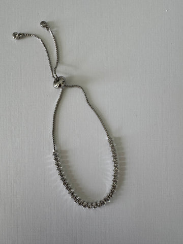 Pulsera piedra plateada