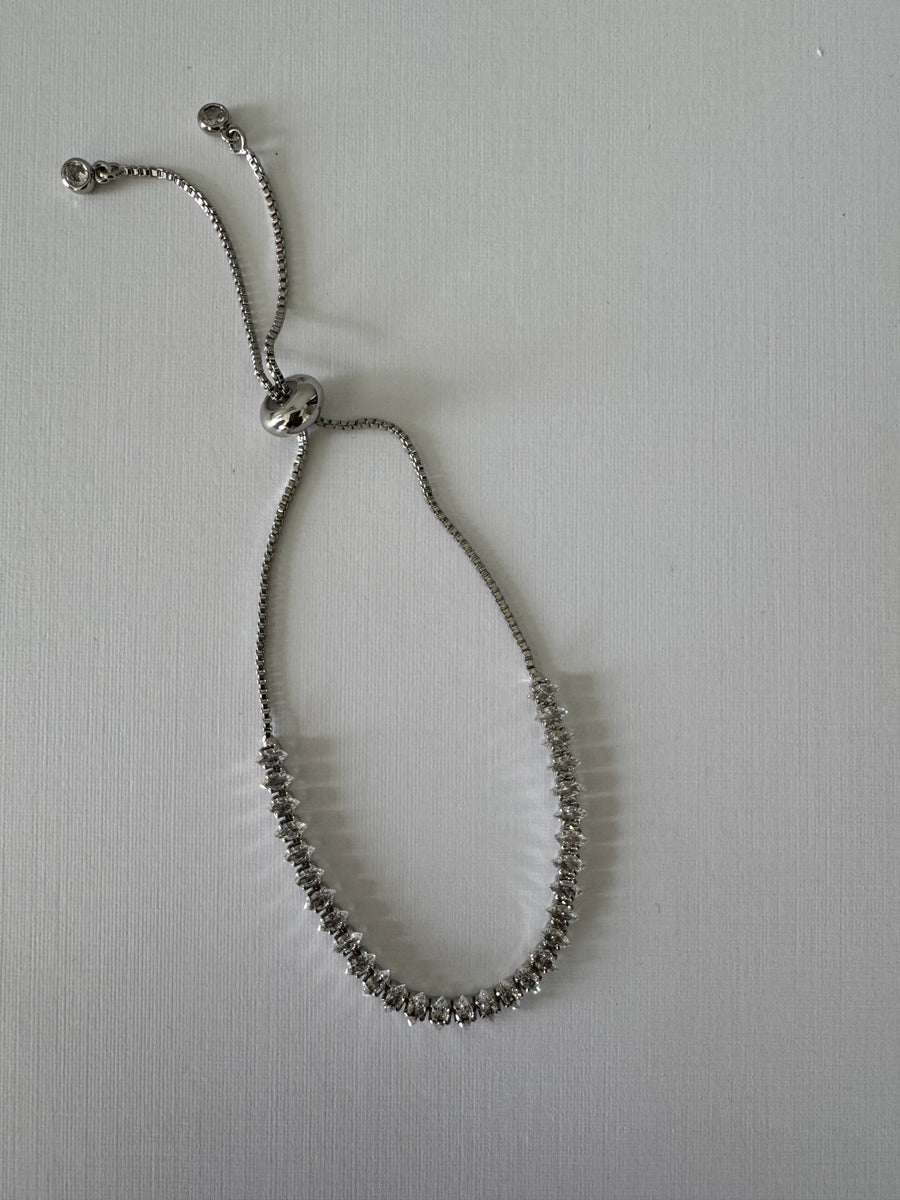 Pulsera piedra plateada