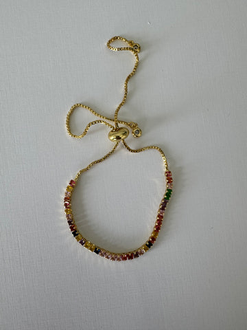 Pulsera piedra dorada