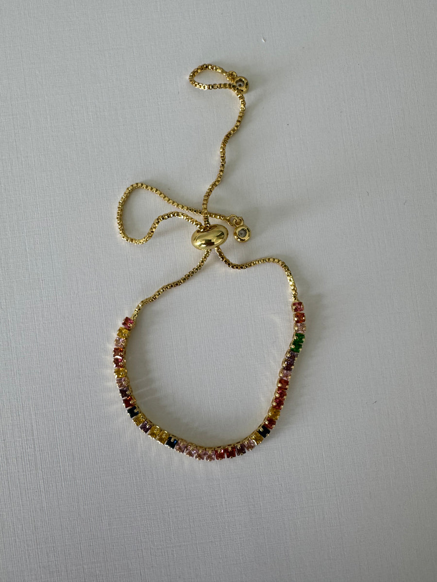 Pulsera piedra dorada