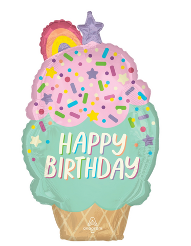 Globo Figura Helado Happy birthday