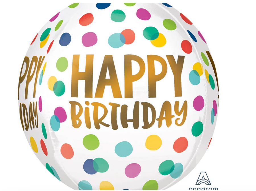 Globo Orbz Happy Birthday Dots