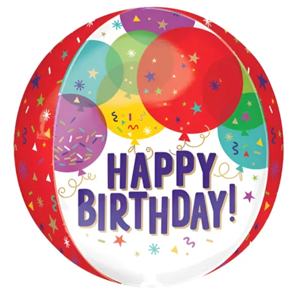 Globo Orbz Happy Birthday Globos