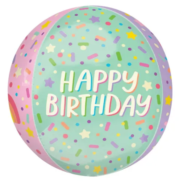 Globo Orbz Happy Birthday Confetti