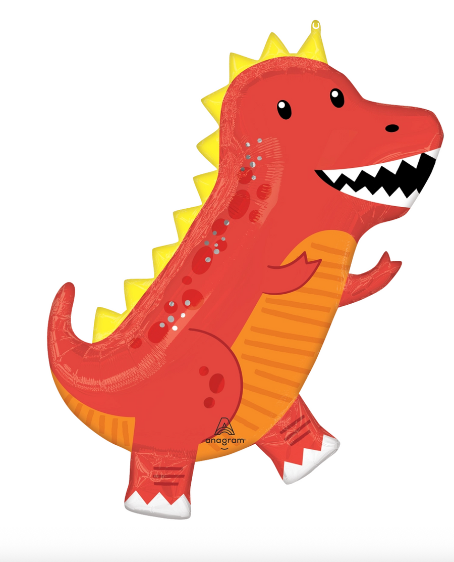 Globo Figura Dinosaurio Rojo