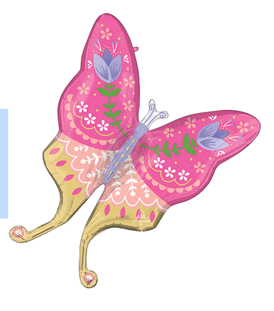 Globo Figura Mariposa Rosa