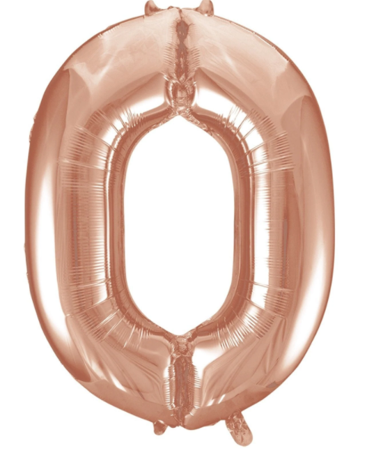 Globo Rose Gold Metálico Estándar # 0