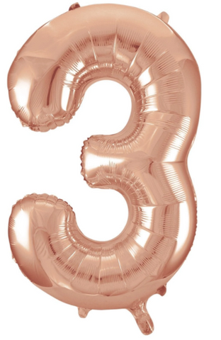 Globo Rose Gold Metálico Estándar # 3