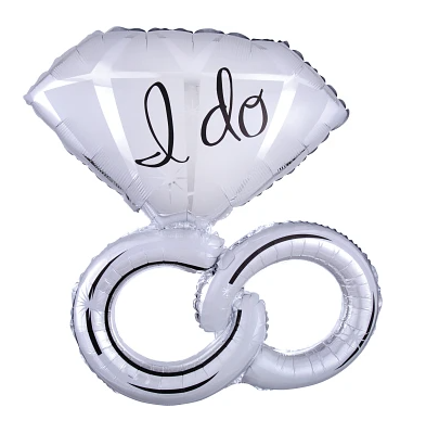 Globo Figura Anillo de Bodas Plata