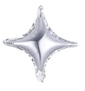Globo Estrella 4 Picos Plata
