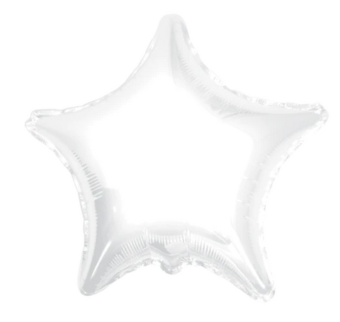 Globo Estrella Blanca Metálico 22”