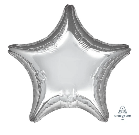 Globo Estrella Plata Metálico 22”