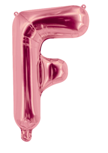 Globo Letra "F" Rosa