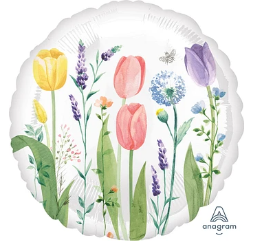 Globo Circulo Jardín de Tulipanes