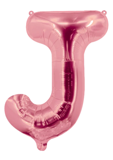 Globo Letra "J" Rosa