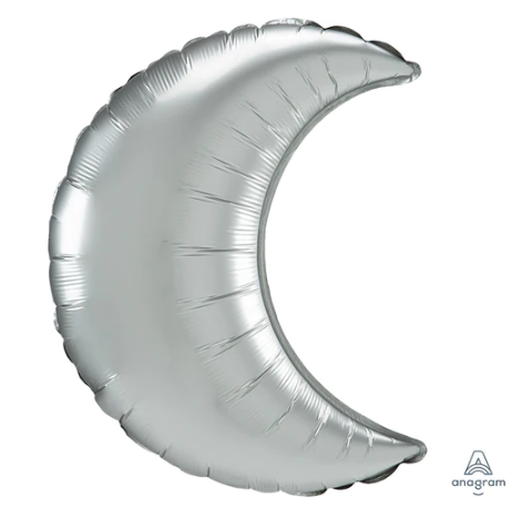 Globo Luna Jumbo Plata Satín