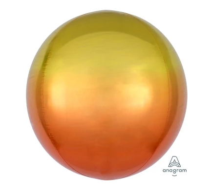 Globo Orbz Ombré Amarillo y Naranja