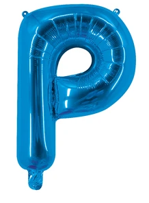 Globo Letra "P" Azul Metálico