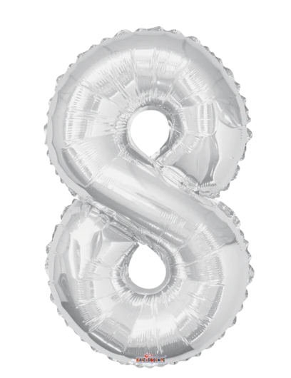 Globo Plateado Metálico Estándar #8