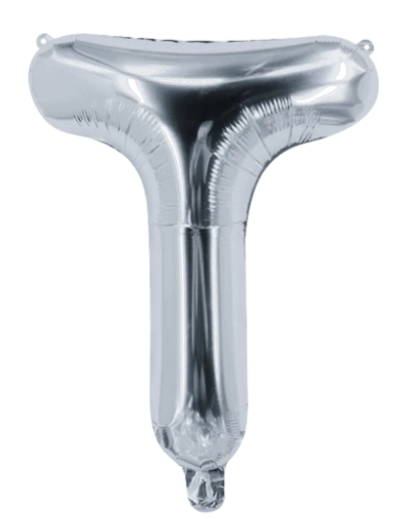 Globo Letra "T" Plata