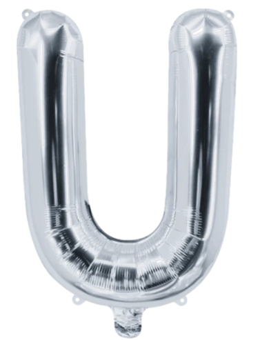 Globo Letra "U" Plata