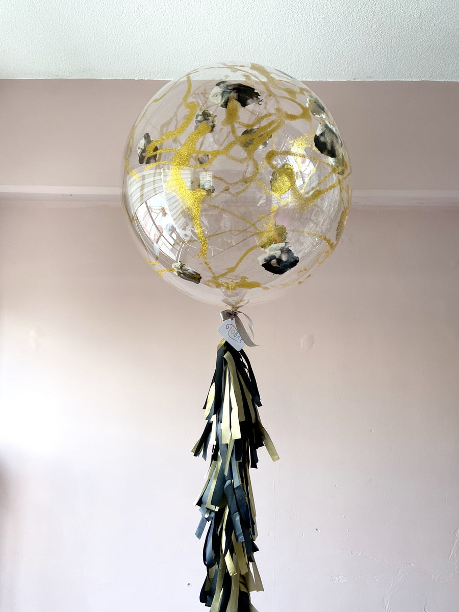 Bouquet Burbuja Collage Dorado