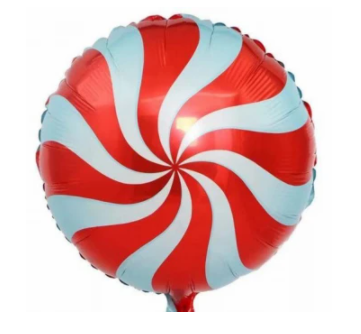 Globo Circulo Caramelo Rojo