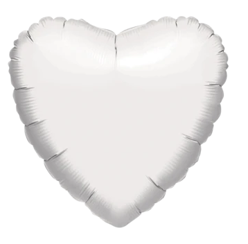 Globo Corazón Blanco 18"