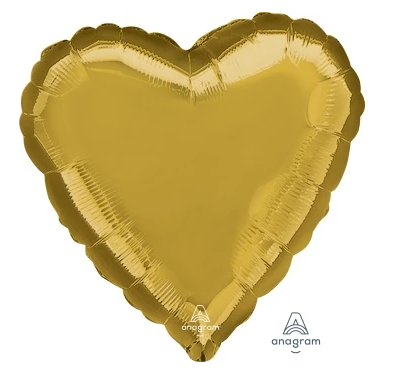 Globo Corazón Jumbo Dorado
