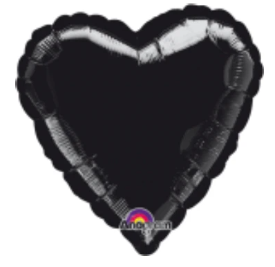 Globo Corazón Jumbo Negro