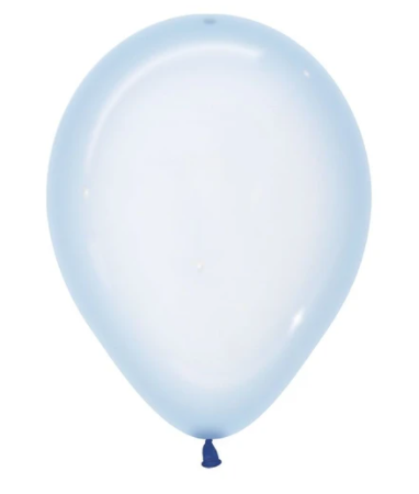 Globo Cristal Pastel Azul 12"
