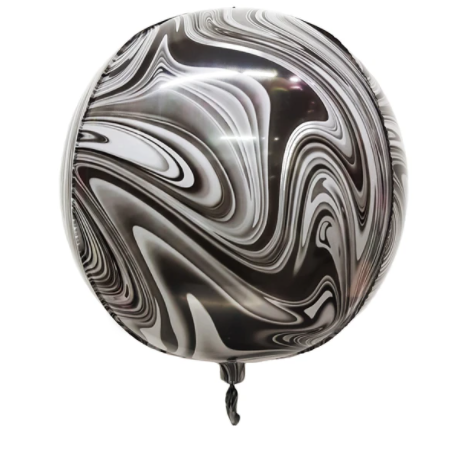 Globo Esfera Negra Tie Dye