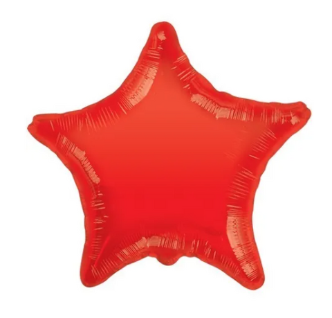 Globo Estrella Rojo Metálico 22”