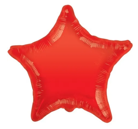 Globo Estrella Jelly Bean Rojo 22”