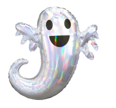 Globo Fantasma Plateado Iridiscente