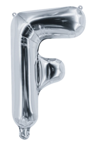 Globo Letra "F" Plata