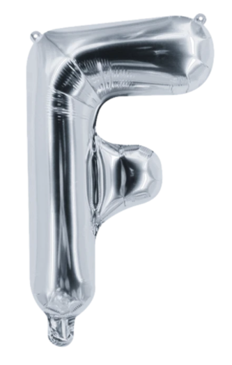 Globo Letra "F" Plata