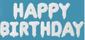 Globo Frase Happy Birthday Blanco