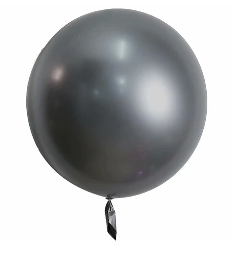 Globo Burbuja Lisa Plateado 36"