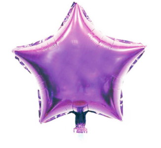 Globo Estrella Lila Metálico 22"